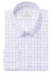 Customized Shirt Made to Order from Premium Giza Cotton Checks Fabric White - CUS-10220