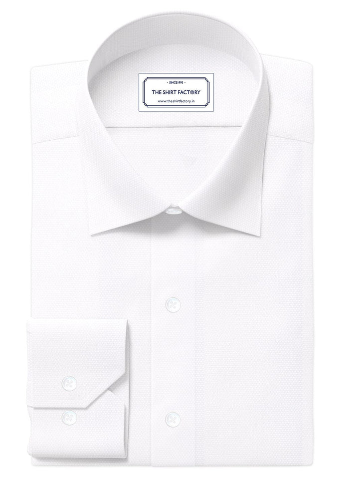 Men's Premium Cotton Blend Dobby White Shirt (10310)