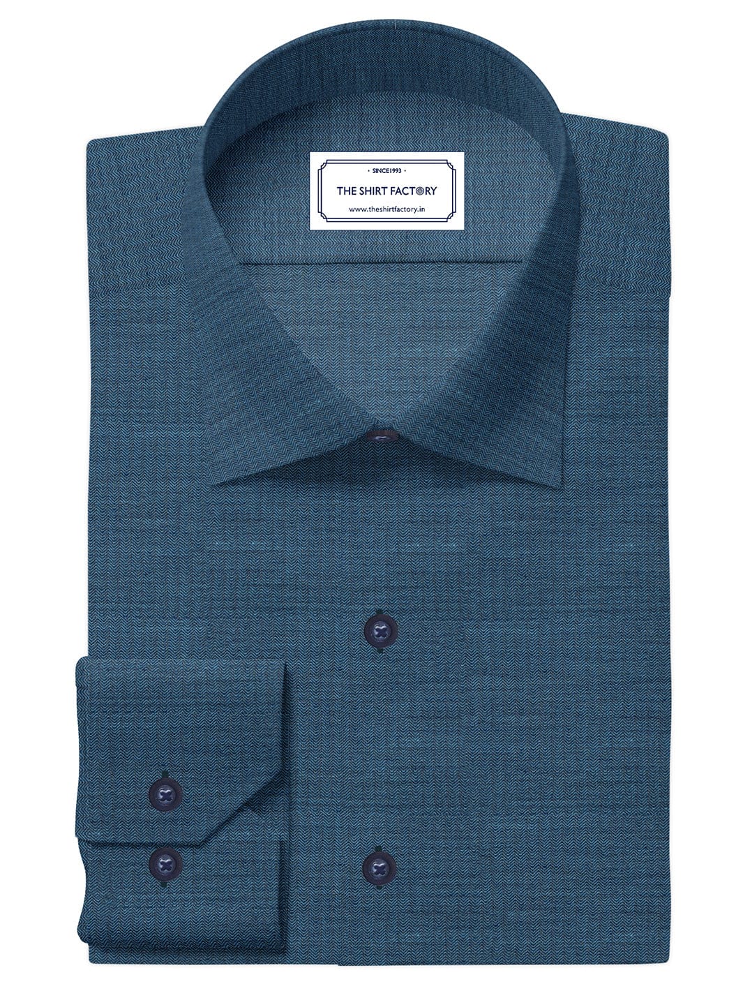 Custom Tailored Rama Plain Cotton Shirt - CUS-10373