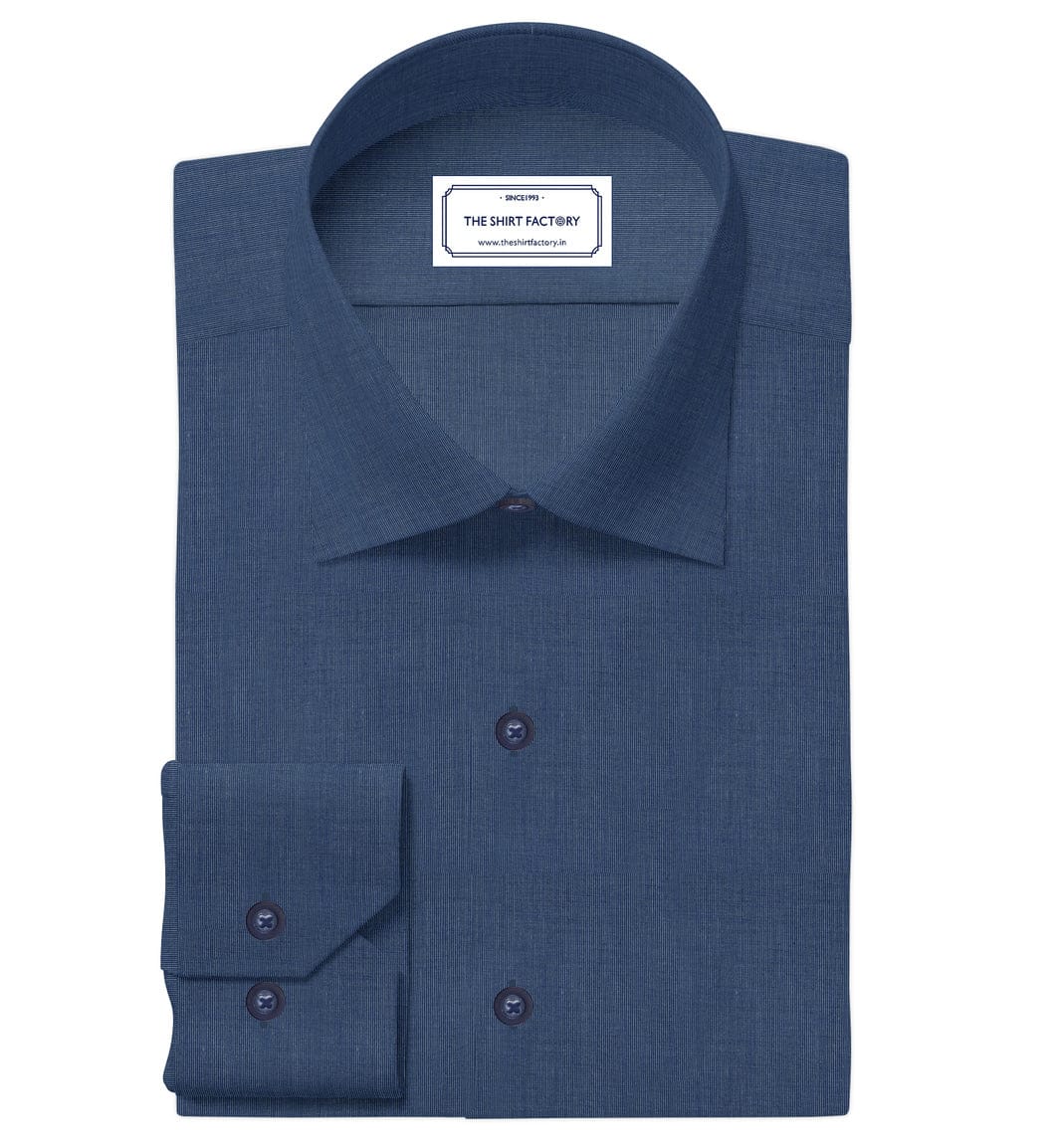 Men's Premium Cotton Blue Plain Shirt (10372)