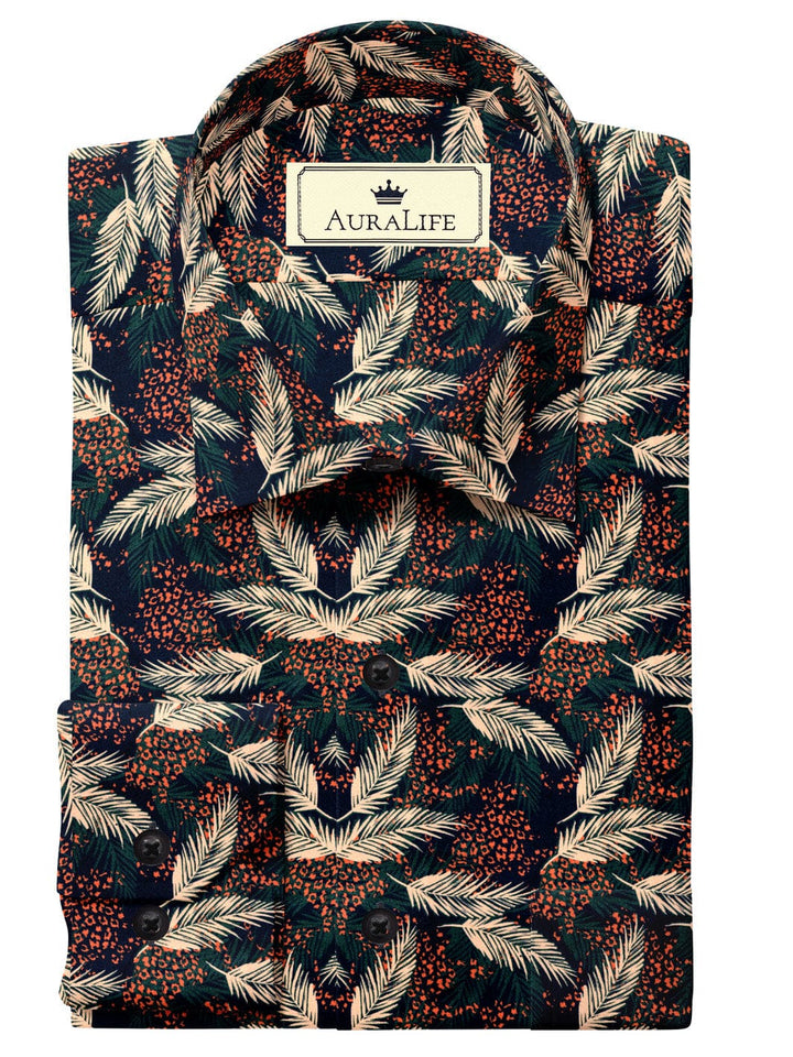 Custom Tailored Multicolor Printed Cotton Shirt - CUS-10431