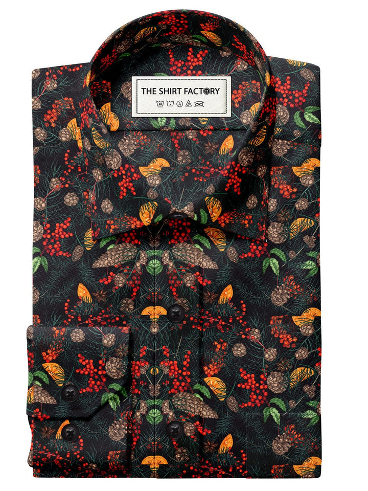 Custom Tailored Multicolor Printed Cotton Shirt - CUS-10432