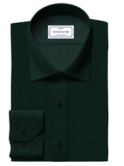 Customized Shirt Made to Order from Premium Cotton Plain Fabric Dark Green - CUS-10256