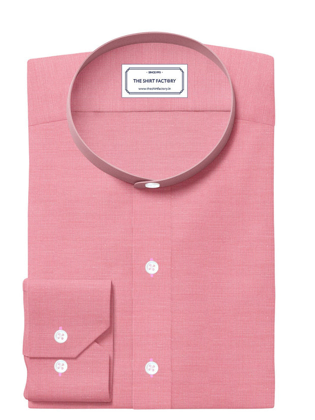 Customized Shirt Made to Order from Premium Giza Cotton Plain Fabric Light Rose - CUS-10233