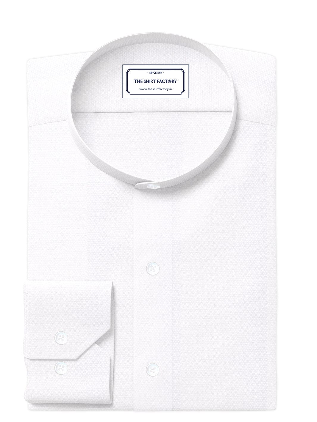 Men's Premium Cotton Blend Dobby White Shirt (10310)