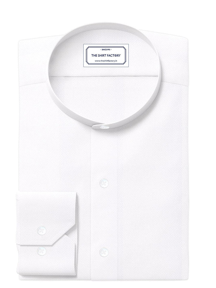 Men's Premium Cotton Blend Dobby White Shirt (10310)