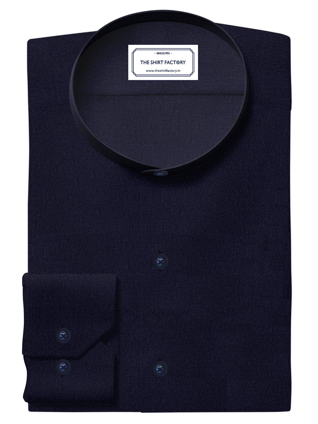 Men's Premium Cotton Navy Blue Plain Shirt (10341)
