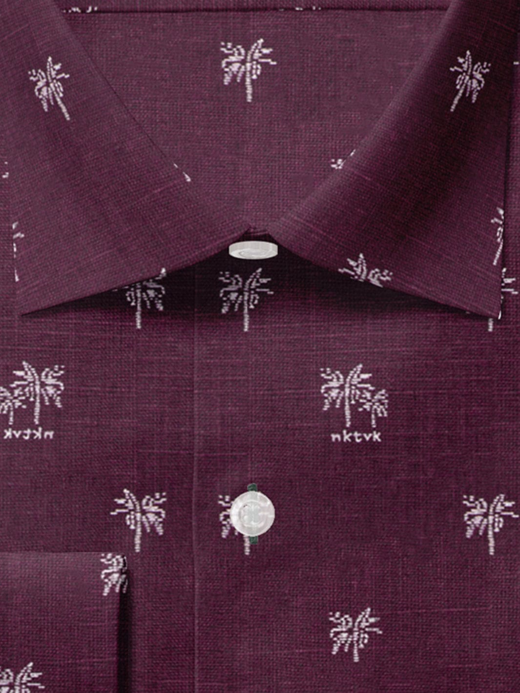 Men's Cotton Maroon Printed Shirt (10148)