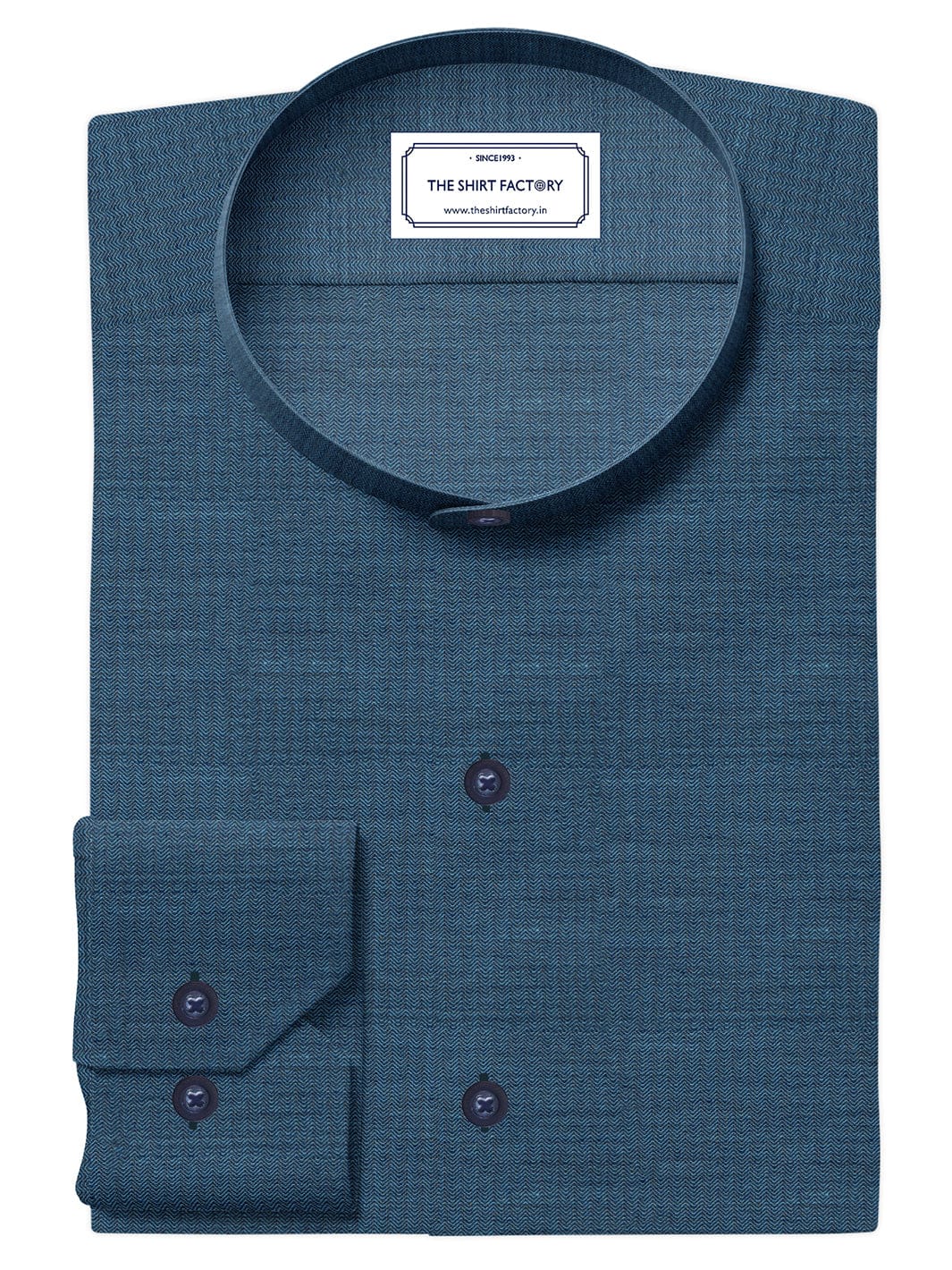 Custom Tailored Rama Plain Cotton Shirt - CUS-10373