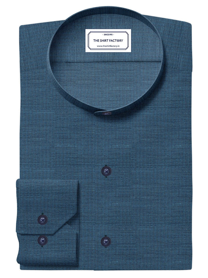 Custom Tailored Rama Plain Cotton Shirt - CUS-10373
