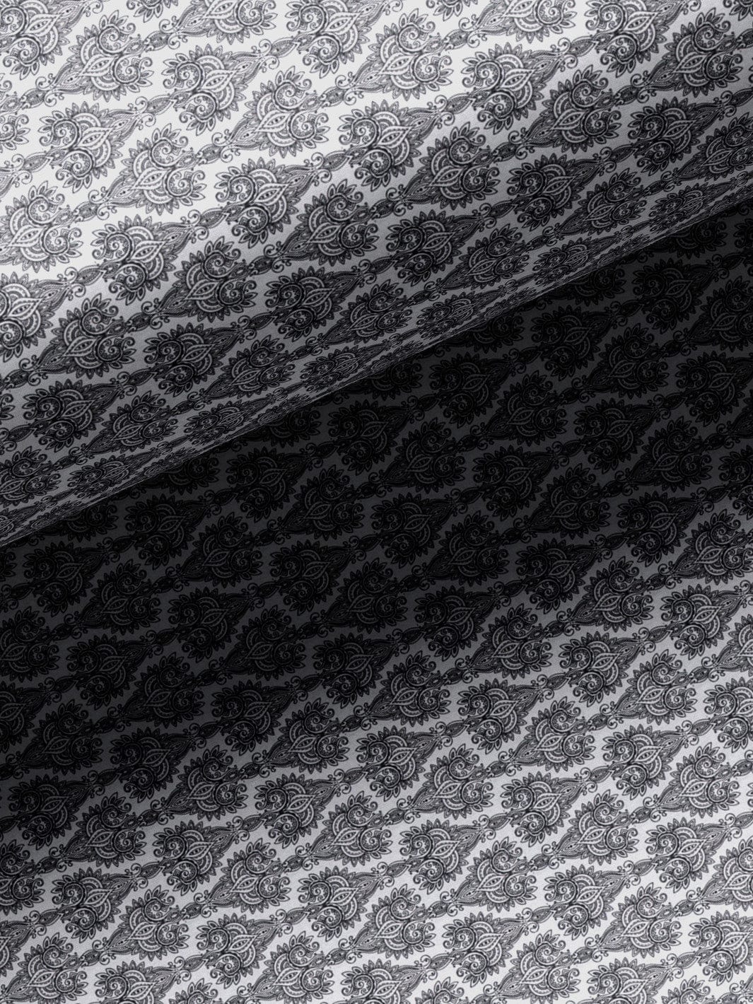 Custom Tailored Grey Printed Cotton Shirt - CUS-10430