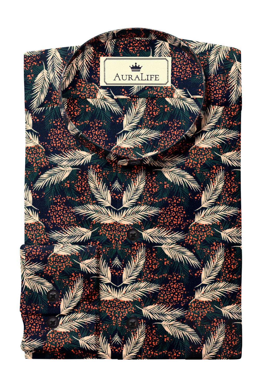 Custom Tailored Multicolor Printed Cotton Shirt - CUS-10431