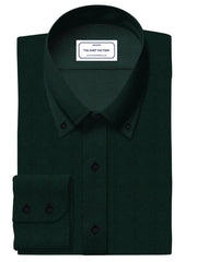 Customized Shirt Made to Order from Premium Cotton Plain Fabric Dark Green - CUS-10256