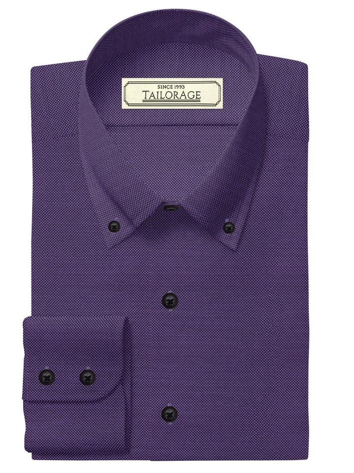 Custom Tailored Light Peach Plain Cotton Shirt - CUS-10179