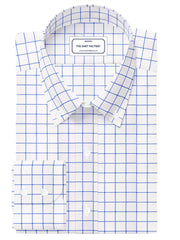 Customized Shirt Made to Order from Premium Giza Cotton Checks Fabric White - CUS-10213