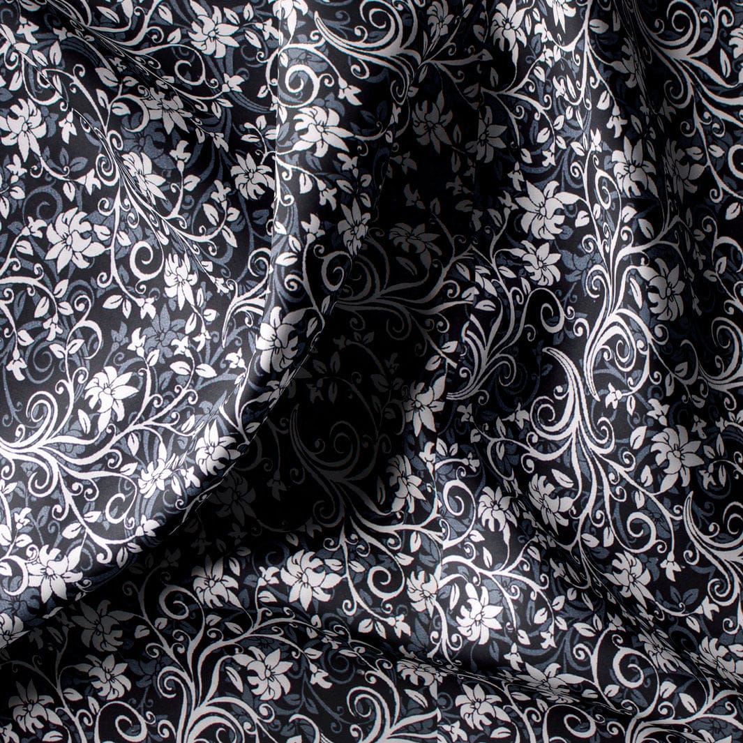 Custom Tailored Grey Printed Cotton Shirt - CUS-10433