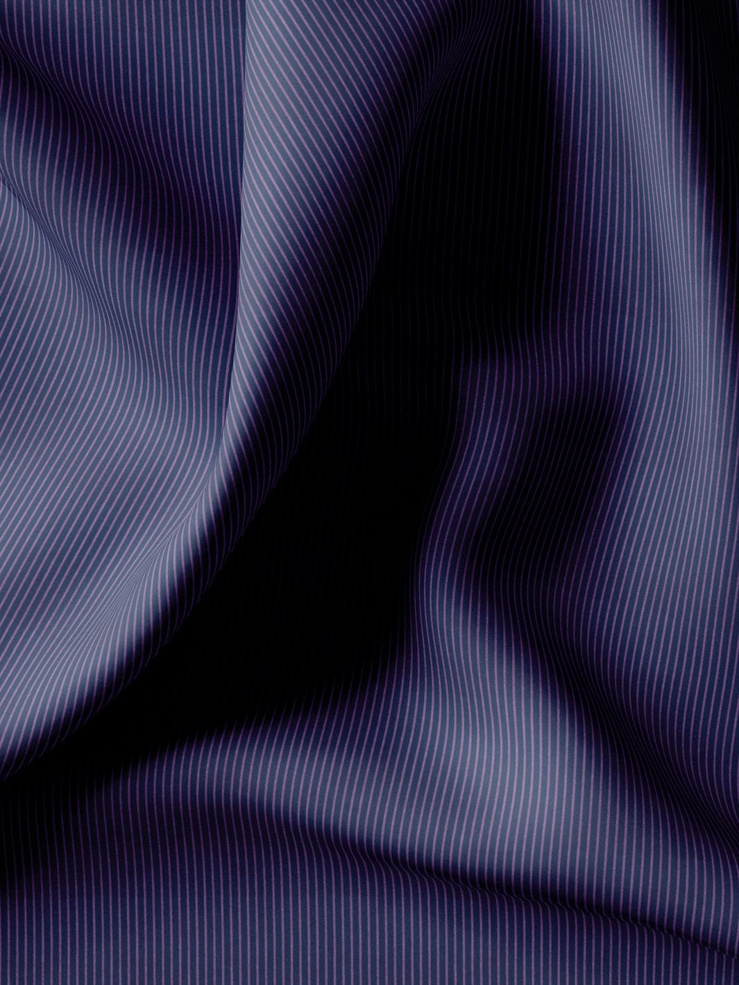 Custom Tailored Navy Blue Plain Cotton Shirt - CUS-1320