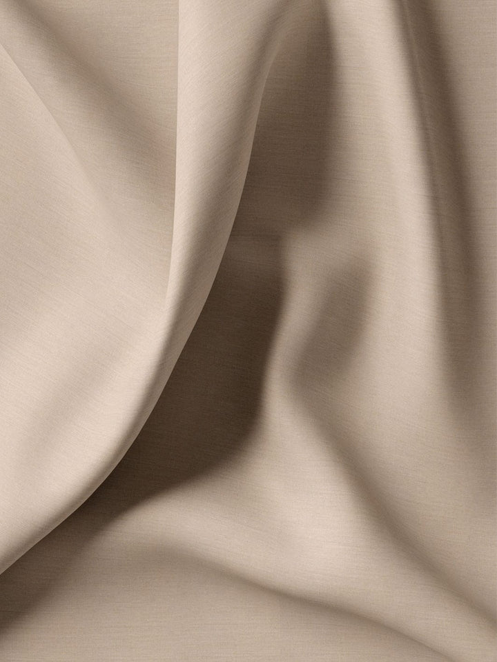 Custom Tailored Light Brown Plain Cotton Shirt - CUS-10353